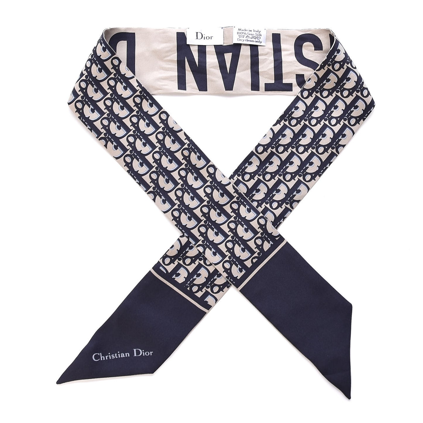 Silk Oblique Mitzah Scarf Blue