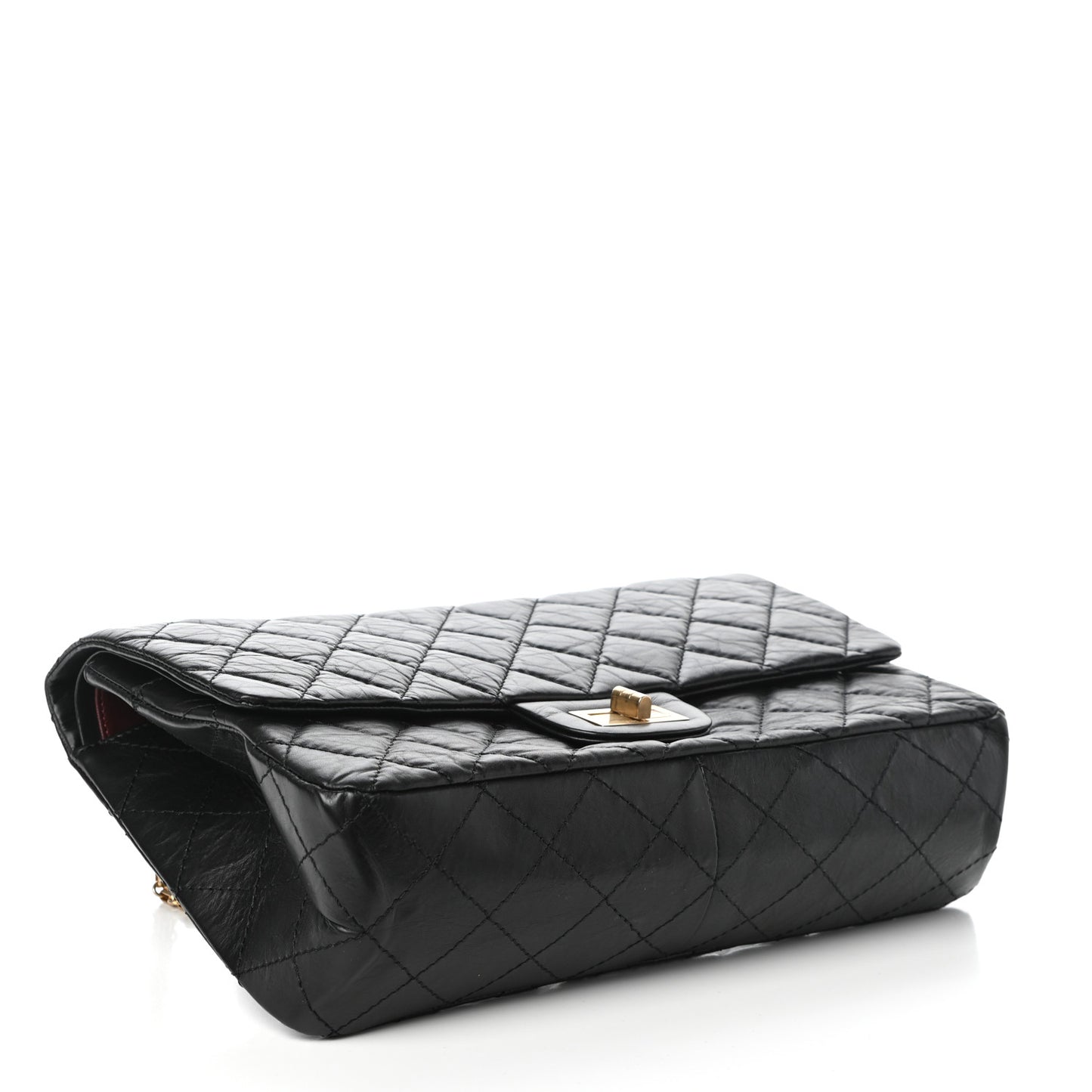 Aged Calfskin Quilted 2.55 Reissue 227 Flap Black
