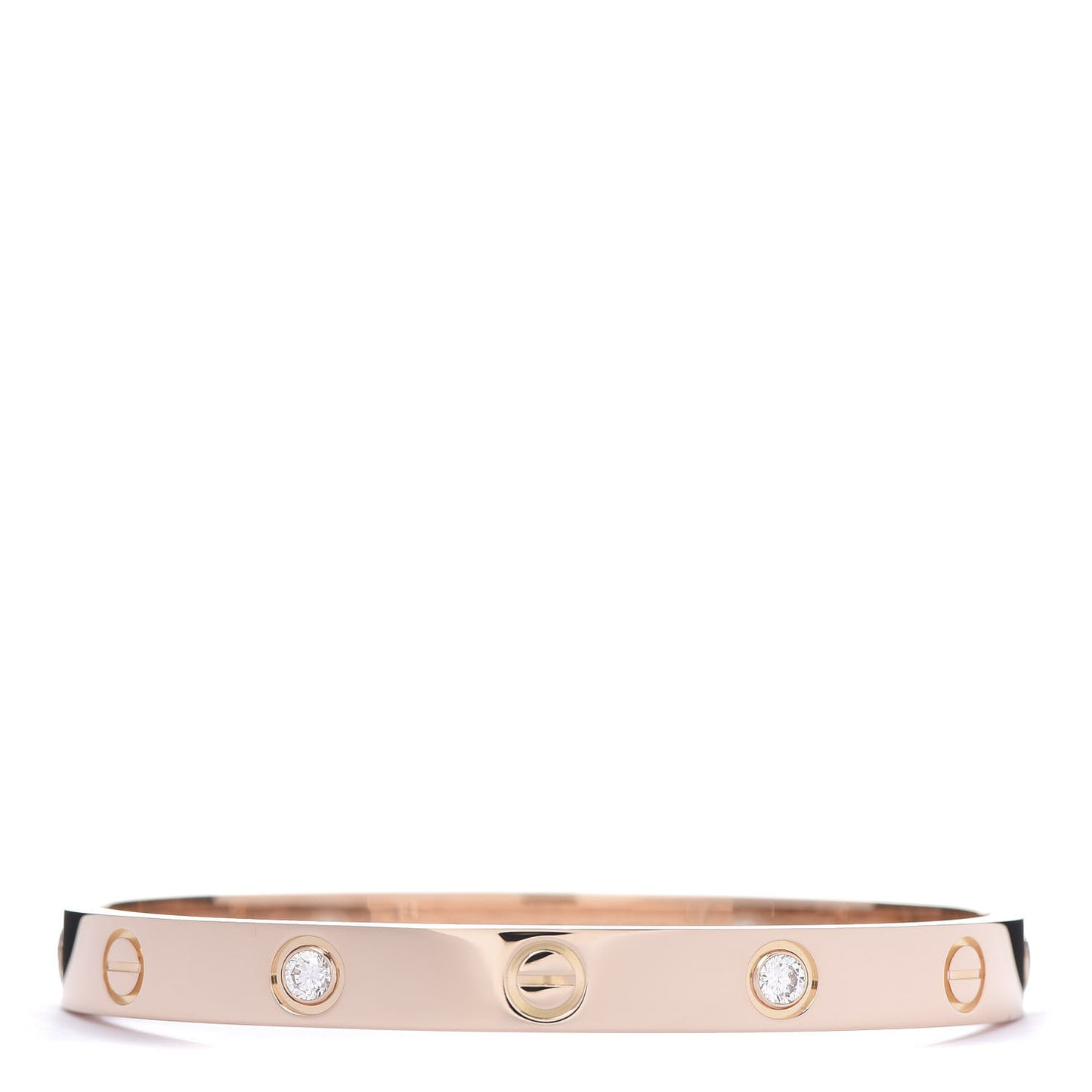 18K Pink Gold 4 Diamond LOVE Bracelet 16
