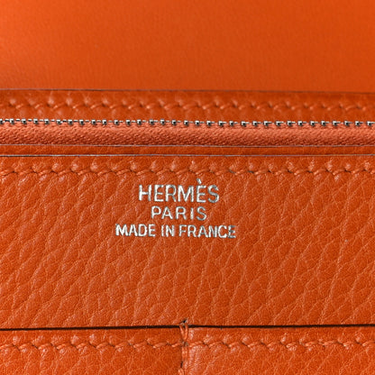 Hermes Togo Dogon Duo Wallet Orange 8 of 9