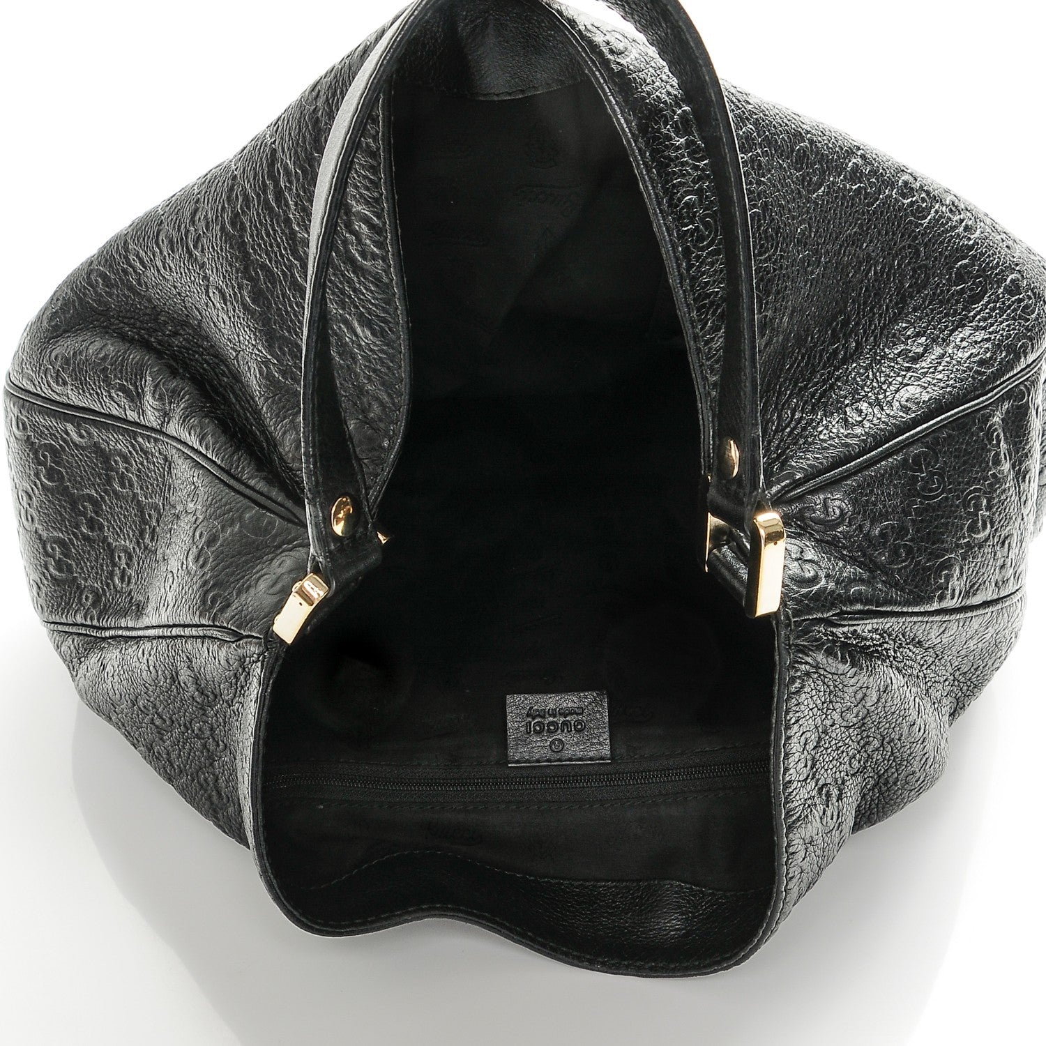 Gucci Guccissima Large New Ladies Web Hobo Black 5 of 7