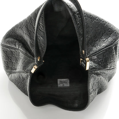 Gucci Guccissima Large New Ladies Web Hobo Black 5 of 7