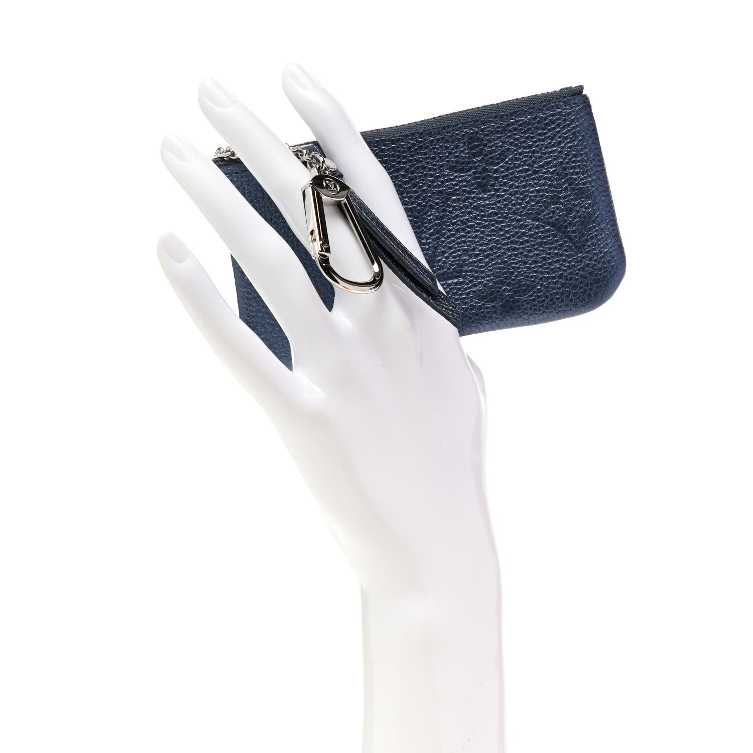 Louis Vuitton Metallic Empreinte Monogram Giant Key Pouch Navy Nacre 2 of 8