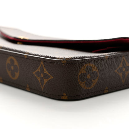Louis Vuitton Monogram Pochette Felicie Chain Wallet Fuchsia 9 of 9