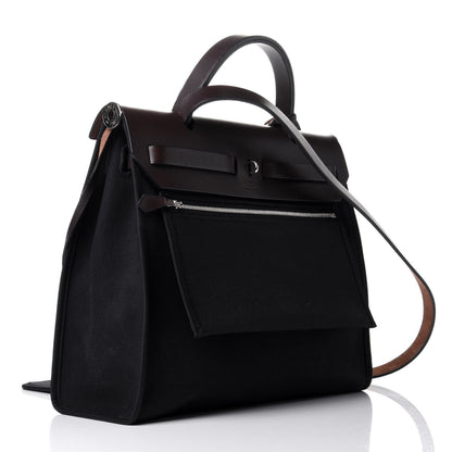 Hermes Toile Vache Hunter Herbag Zip 31 PM Black Ebene 3 of 11