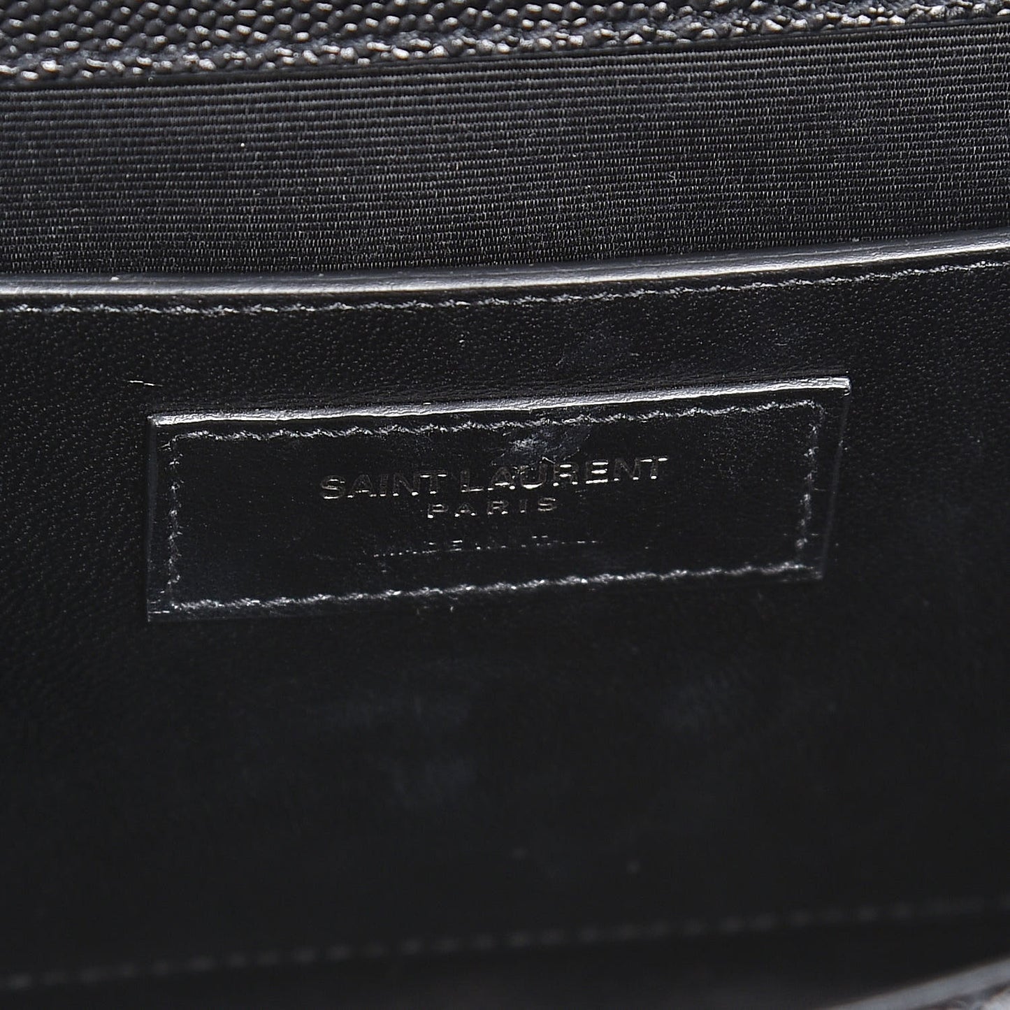 Grain De Poudre Textured Mixed Matelasse Triquilt Medium Monogram Satchel Black