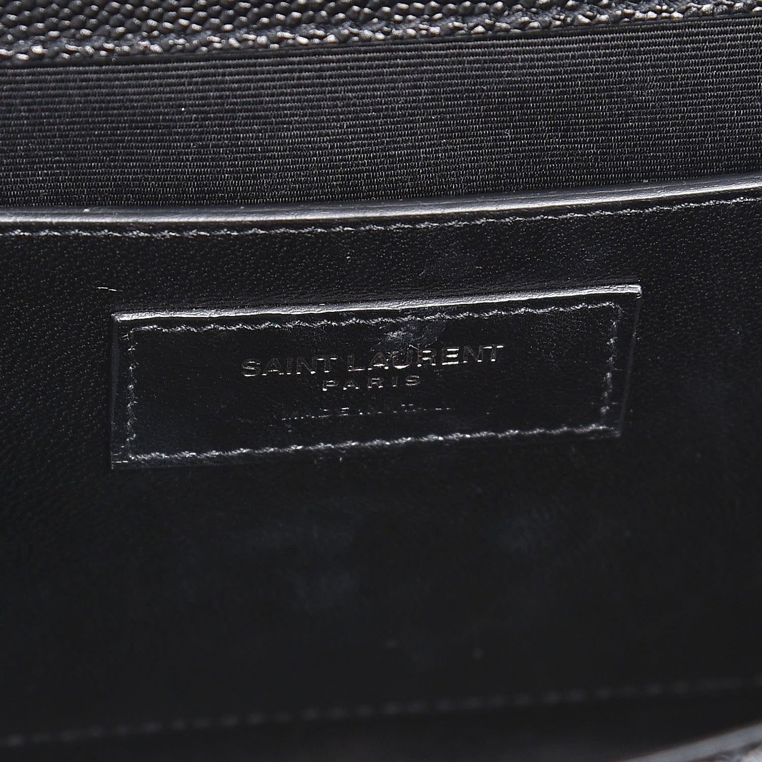 Saint Laurent Grain De Poudre Textured Mixed Matelasse Triquilt Medium Monogram Satchel Black 7 of 8