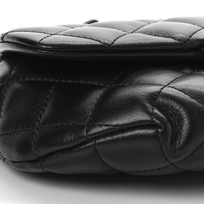 Chanel Calfskin Quilted CC Uniform Flap Belt Bag Black 8 of 9