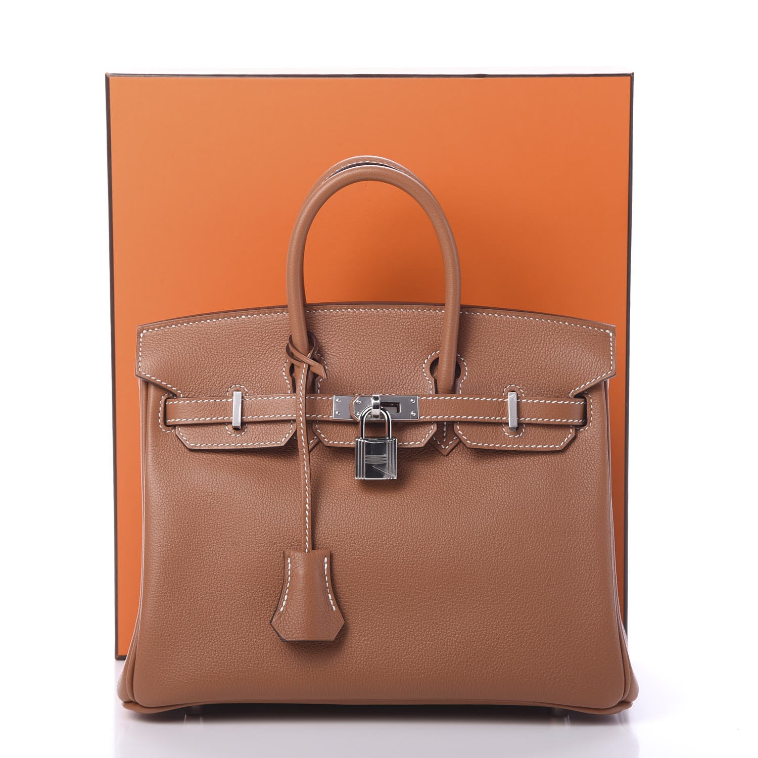 Hermes Taurillon Novillo Verso Birkin 25 Gold Gris Tourterelle 10 of 10