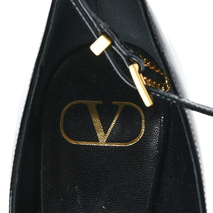 Valentino Garavani Patent Ringstud Wedges 39 Black 8 of 8