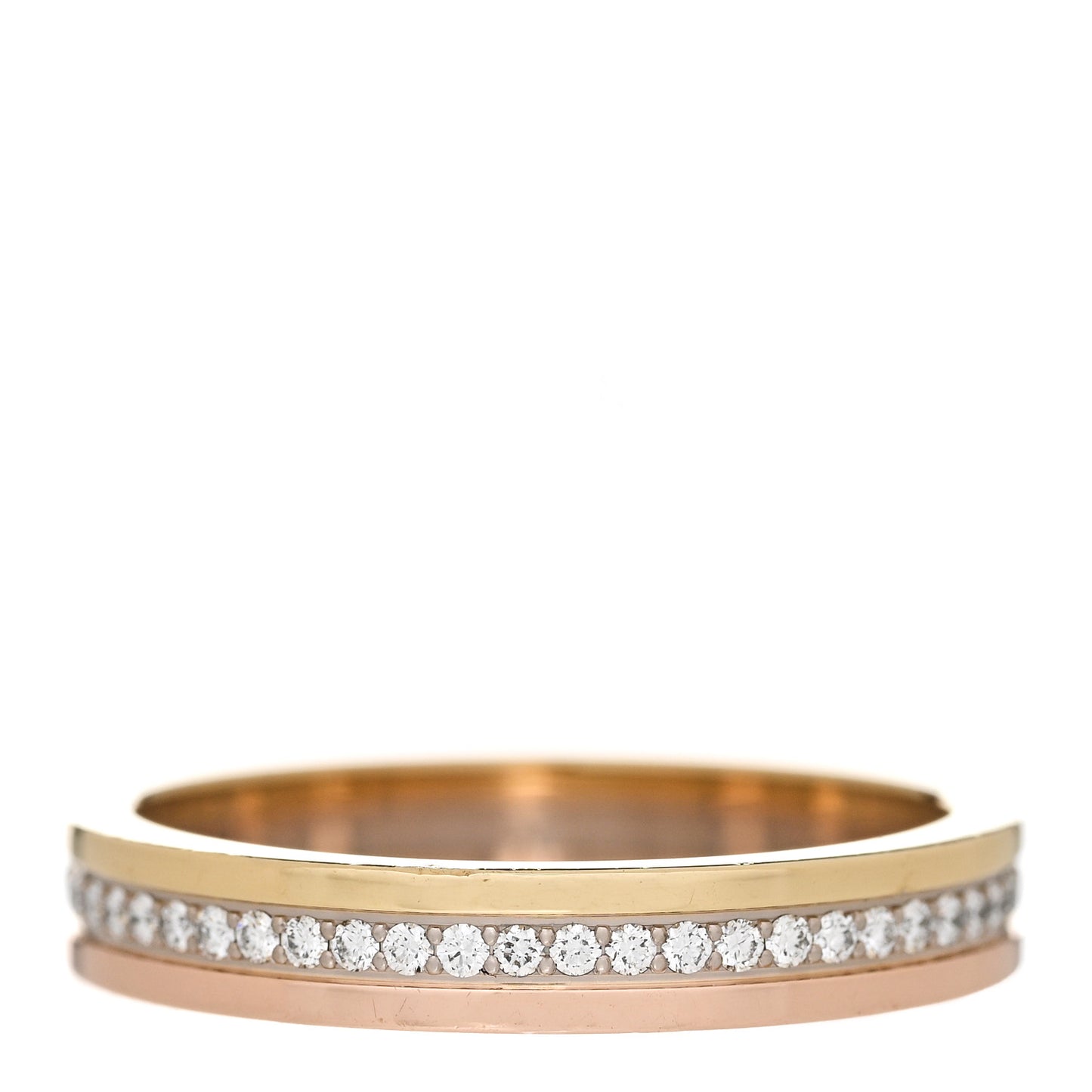 18K White Yellow Pink Gold Diamond 3.5mm Vendome Louis Cartier Wedding Band Ring 54 6.75