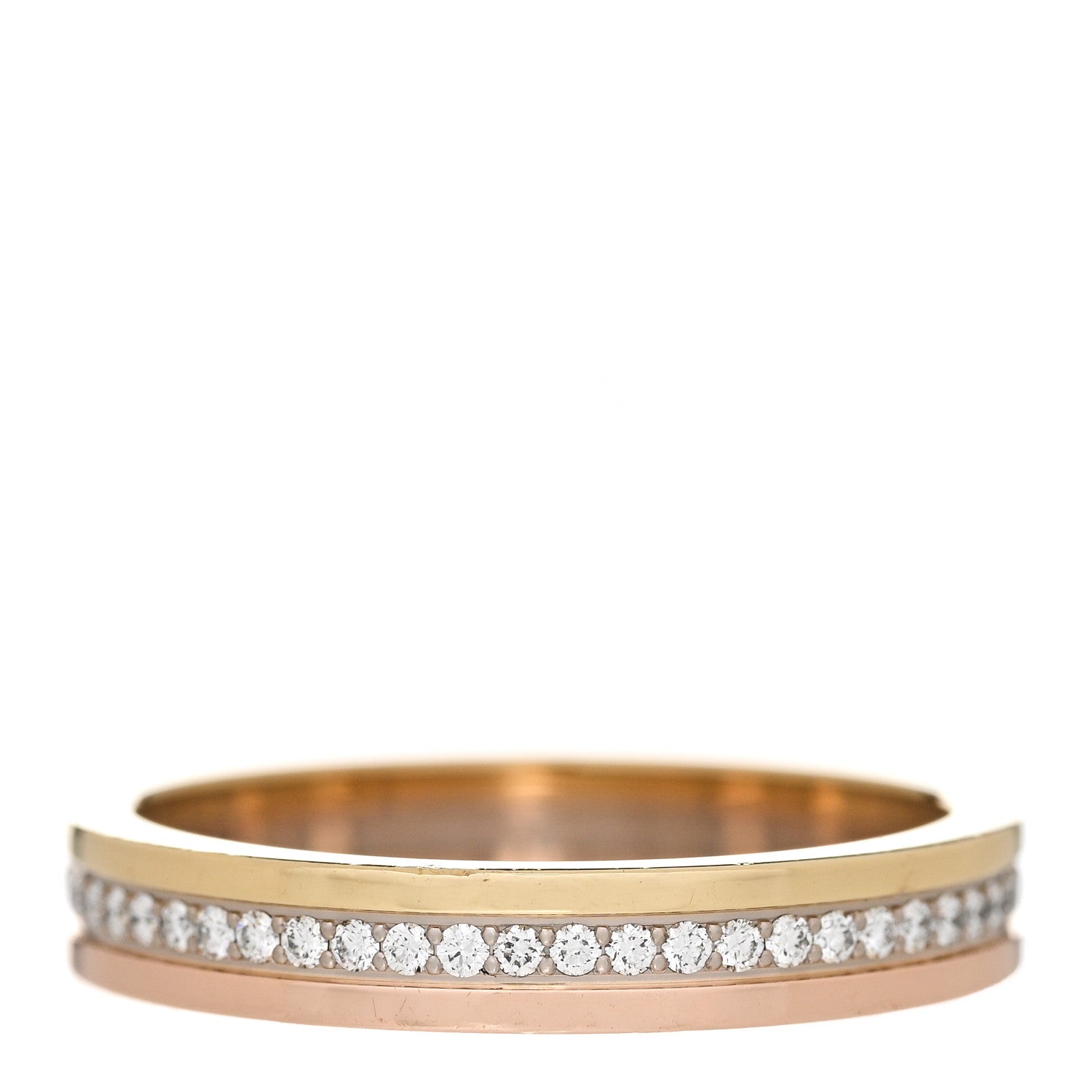 Cartier 18K White Yellow Pink Gold Diamond 3.5mm Vendome Louis Cartier Wedding Band Ring 54 6.75 1 of 5