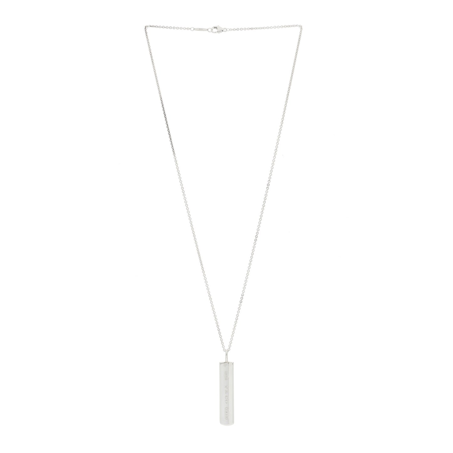 Sterling Silver 1837 Bar Pendant Necklace