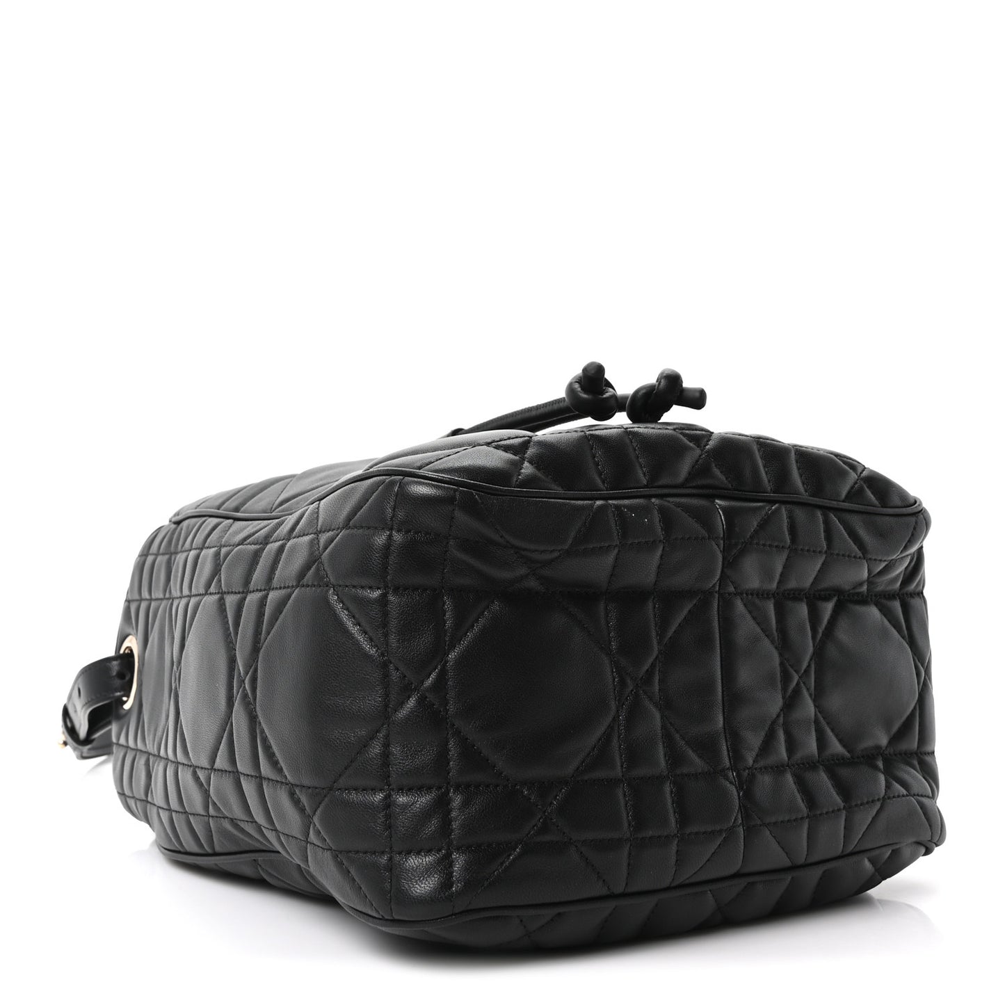 Calfskin Macrocannage Medium D-Motion Bag Black