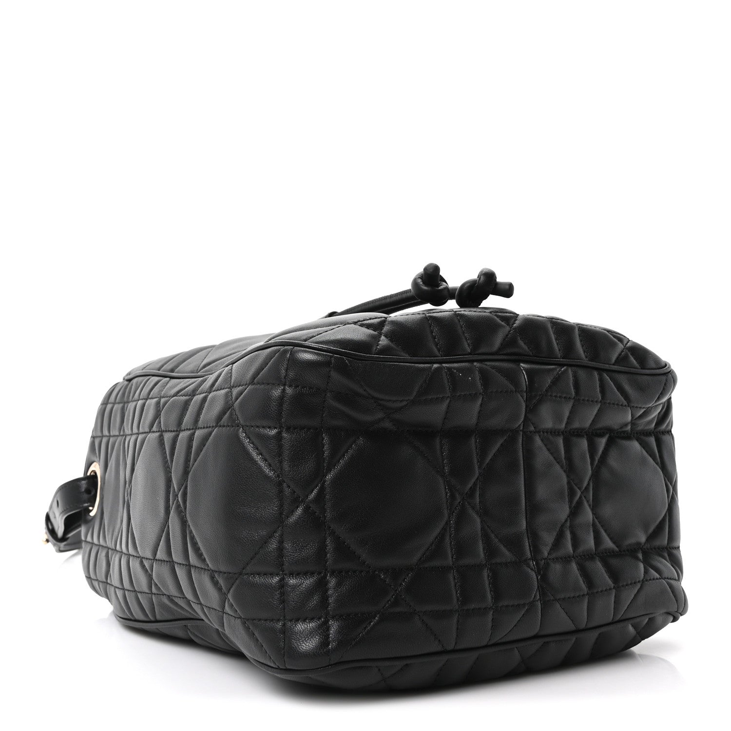 Christian Dior Calfskin Macrocannage Medium D-Motion Bag Black 4 of 10