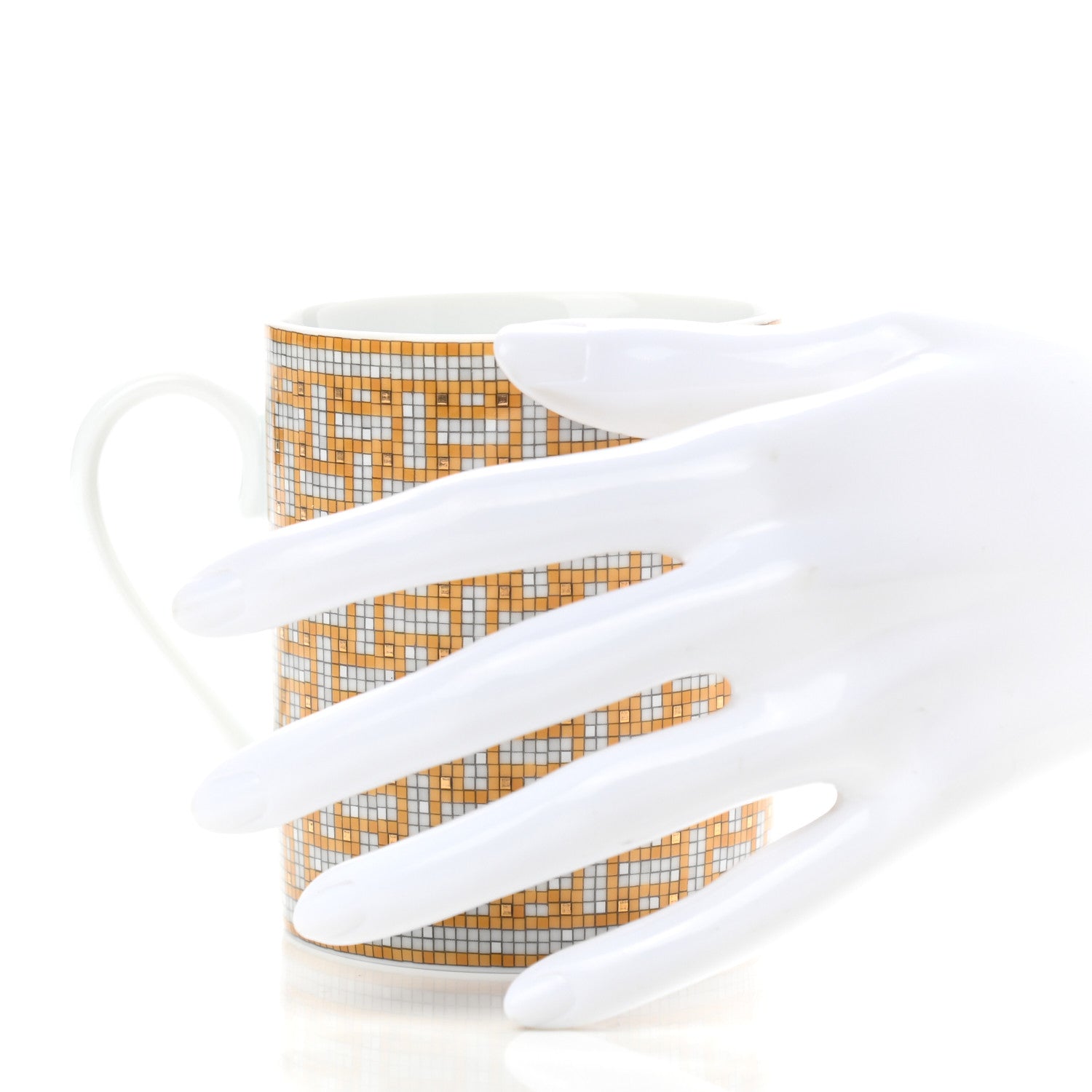 Hermes Porcelain Mosaique au 24 Mug Gold 2 of 6