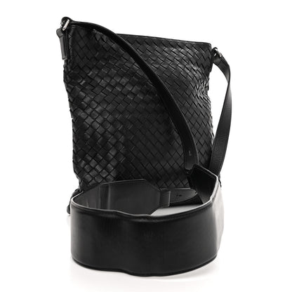 Bottega Veneta Nappa Intrecciato VN Crossbody Messenger Bag Black 3 of 10