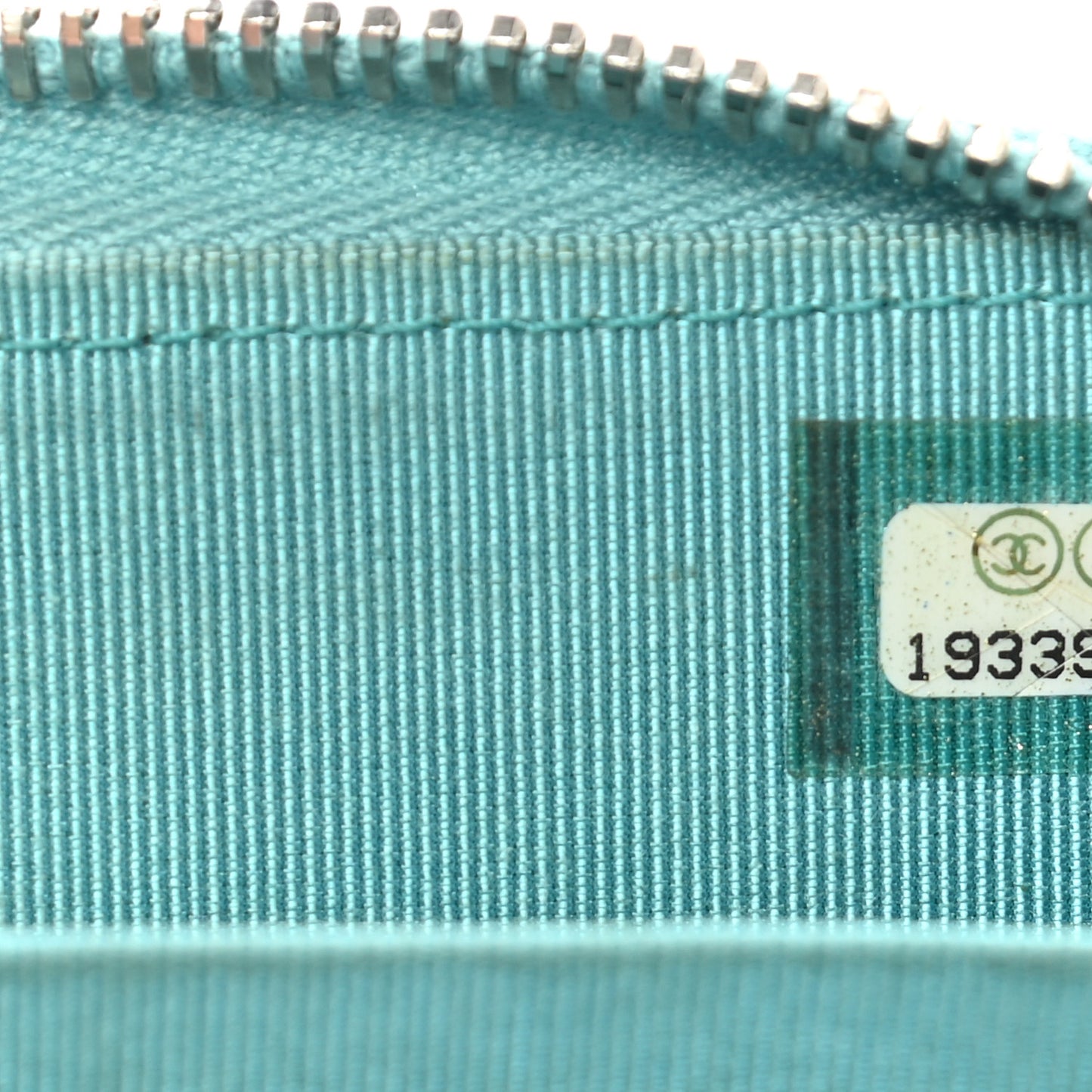 Lambskin Quilted Zip Around Coin Purse Wallet Turquoise