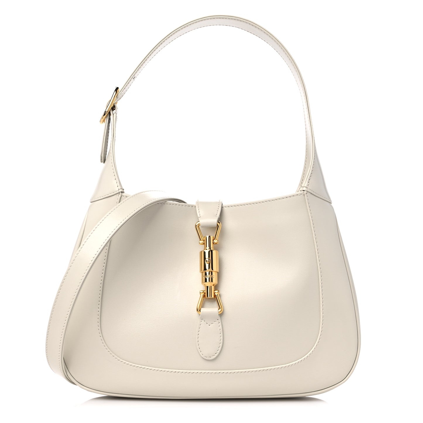 Boarded Dyana Lux Calfskin Small Jackie 1961 Hobo Mystic White