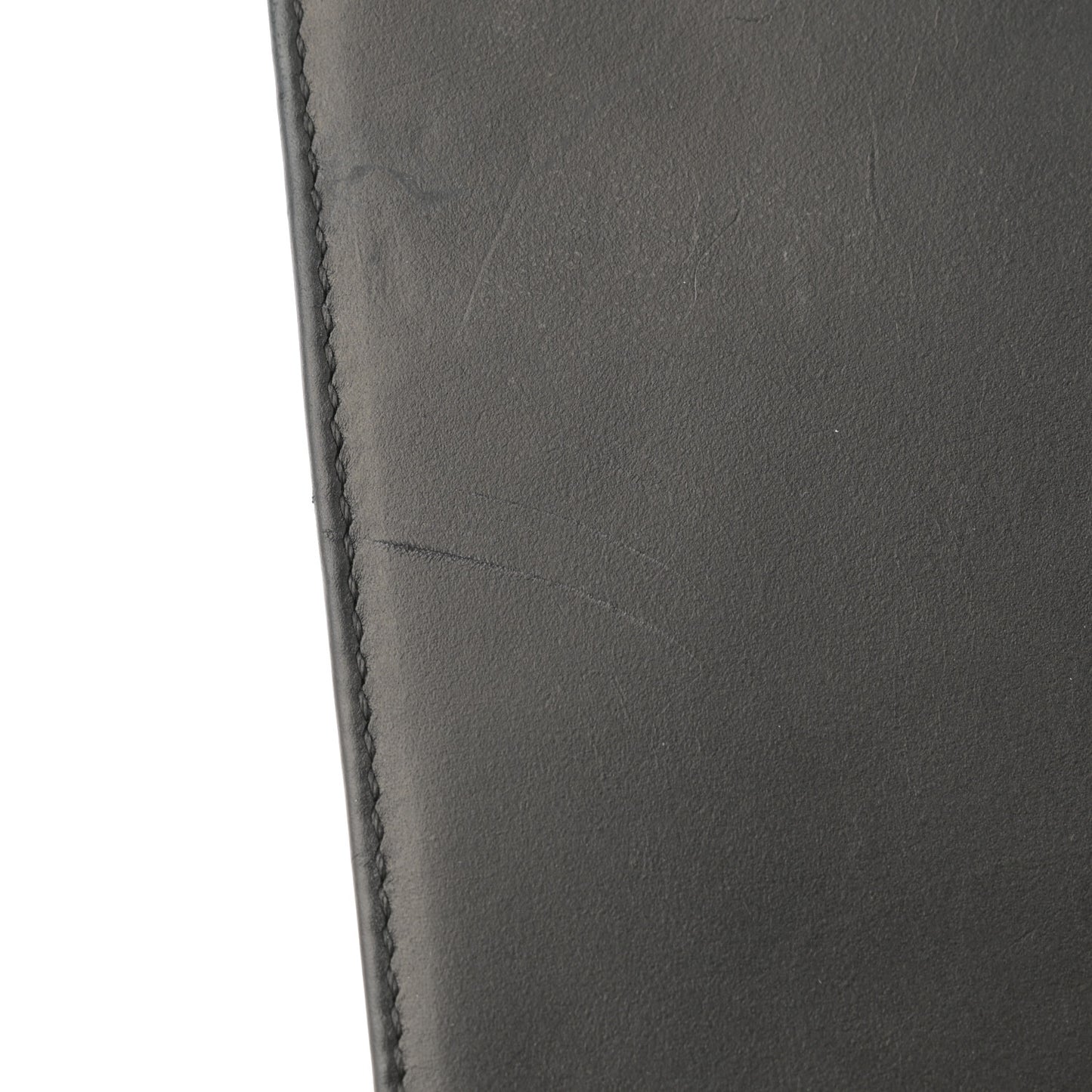 Glazed Calfskin Large Boy Flap Black
