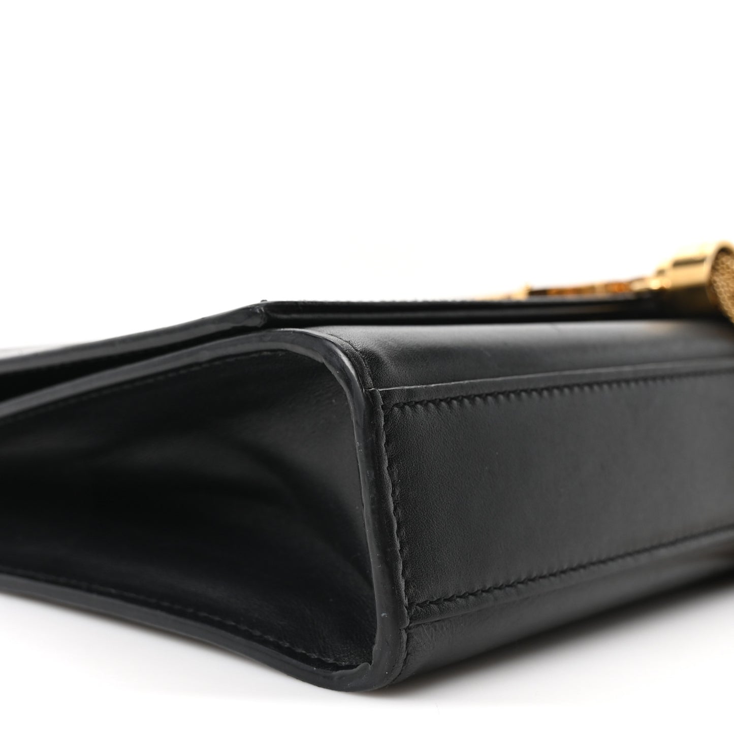 Smooth Calfskin Medium Classic Monogram Kate Tassel Satchel Black