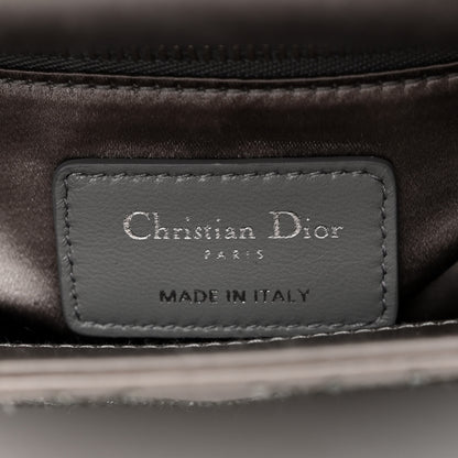 Christian Dior Satin Crystal Cannage Mini Lady Dior Gray 6 of 13