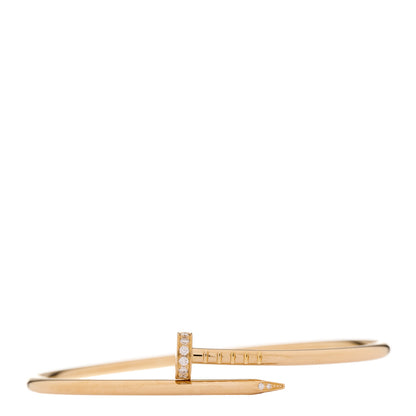 Cartier 18K Yellow Gold Diamond Small Juste Un Clou Bracelet 16 1 of 5