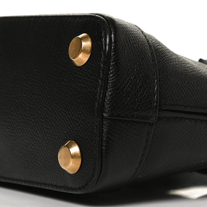 Balenciaga Signature Grained Calfskin XXS Ville Top Handle Bag Black White 9 of 13