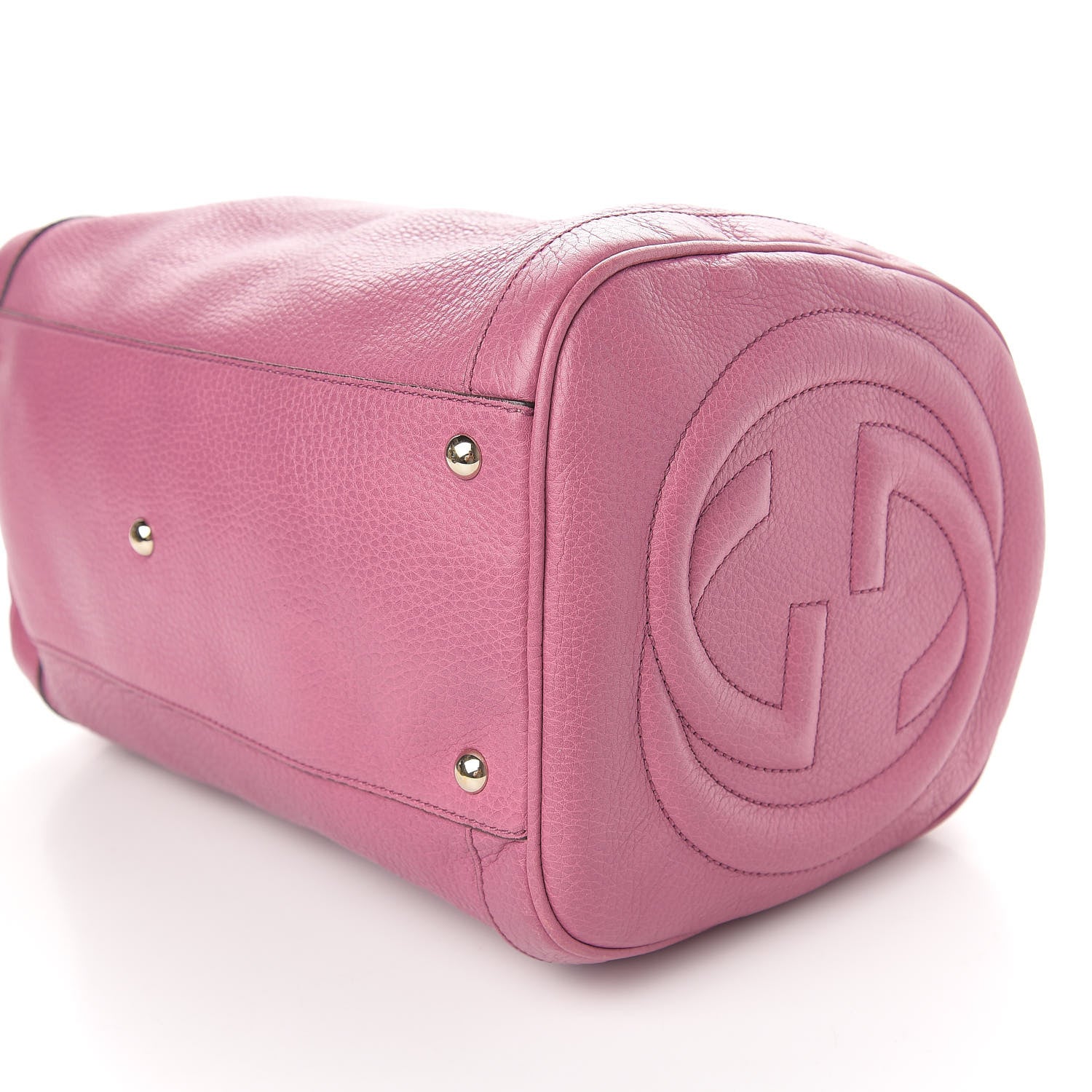 Gucci Pebbled Calfskin Medium Soho Boston Fresia Rose 9 of 10