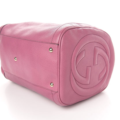 Gucci Pebbled Calfskin Medium Soho Boston Fresia Rose 9 of 10
