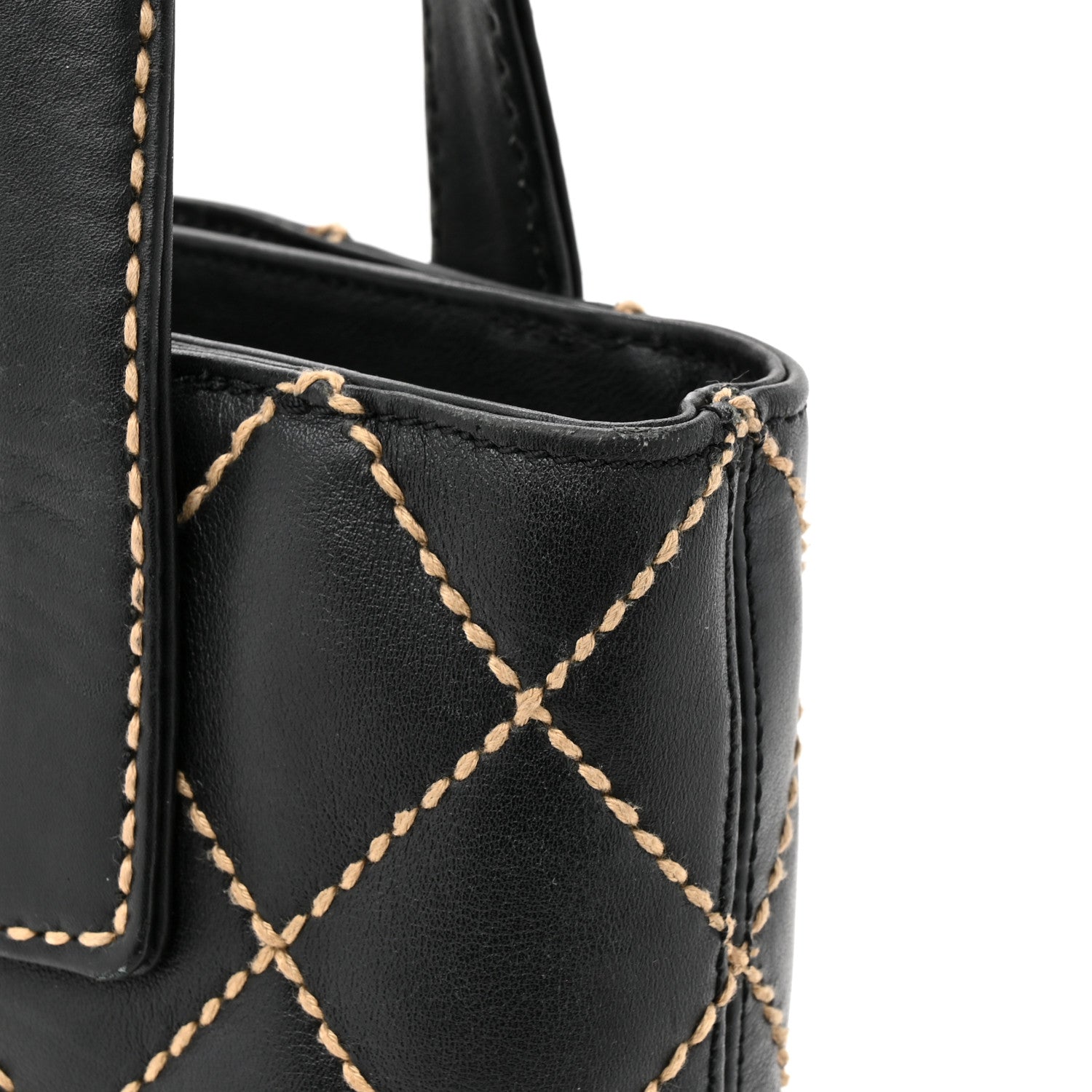 Chanel Calfskin Wild Stitch Tote Black 1777562 – FASHIONPHILE