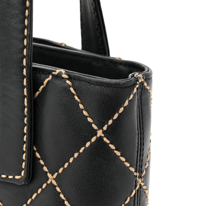 Chanel Calfskin Wild Stitch Tote Black 14 of 14