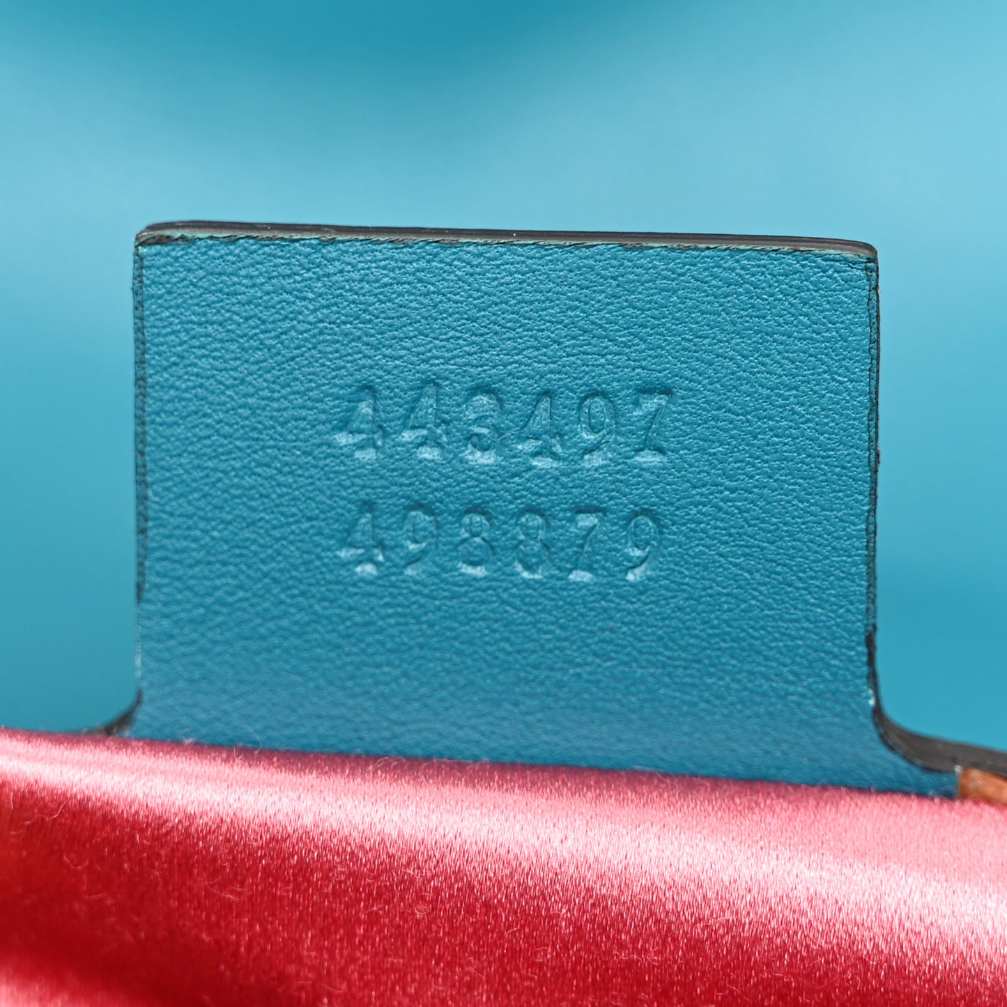 Velvet Matelasse Small GG Marmont Shoulder Bag Pavone Cyan