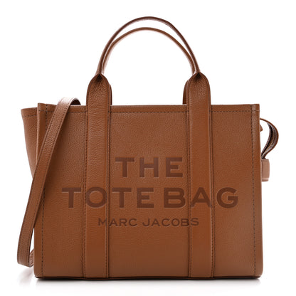 Marc Jacobs Grained Calfskin Medium The Tote Bag Argan Oil 1 of 12