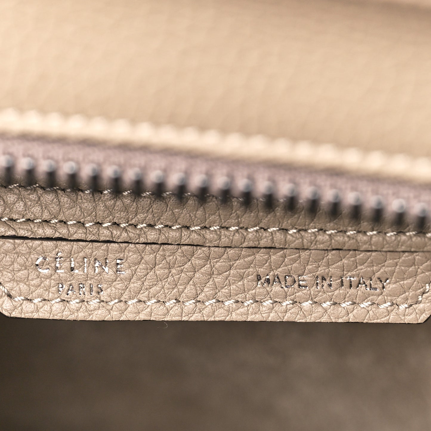 Drummed Calfskin Micro Luggage Dune