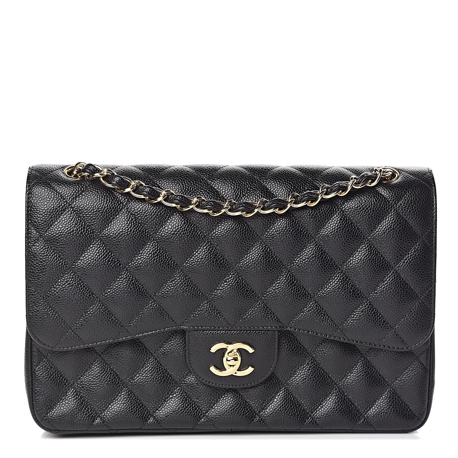 Chanel Caviar Quilted Jumbo Double Flap Black 1 of 11