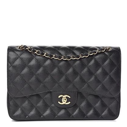 Chanel Caviar Quilted Jumbo Double Flap Black 1 of 11