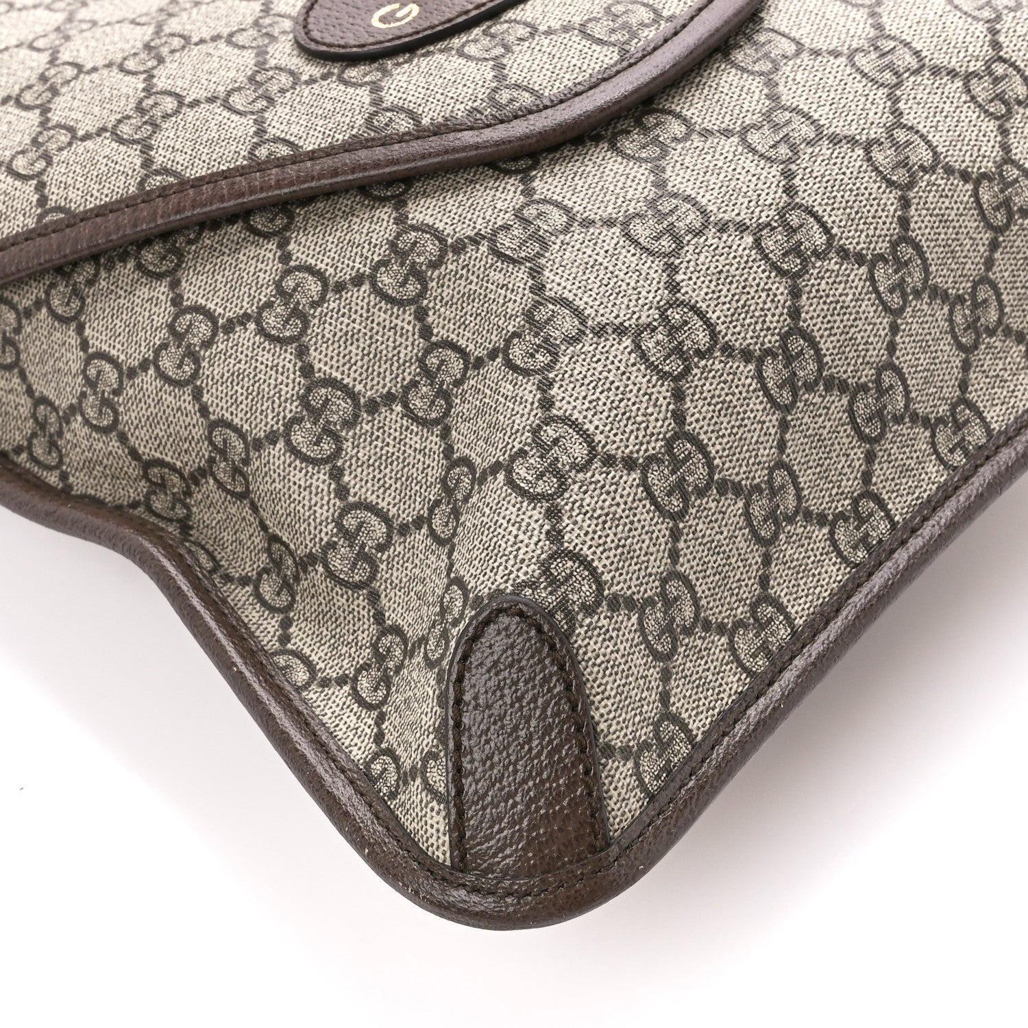 Gucci GG Supreme Monogram Web Medium Neo Vintage Flap Messenger Bag Beige New Acero 10 of 12