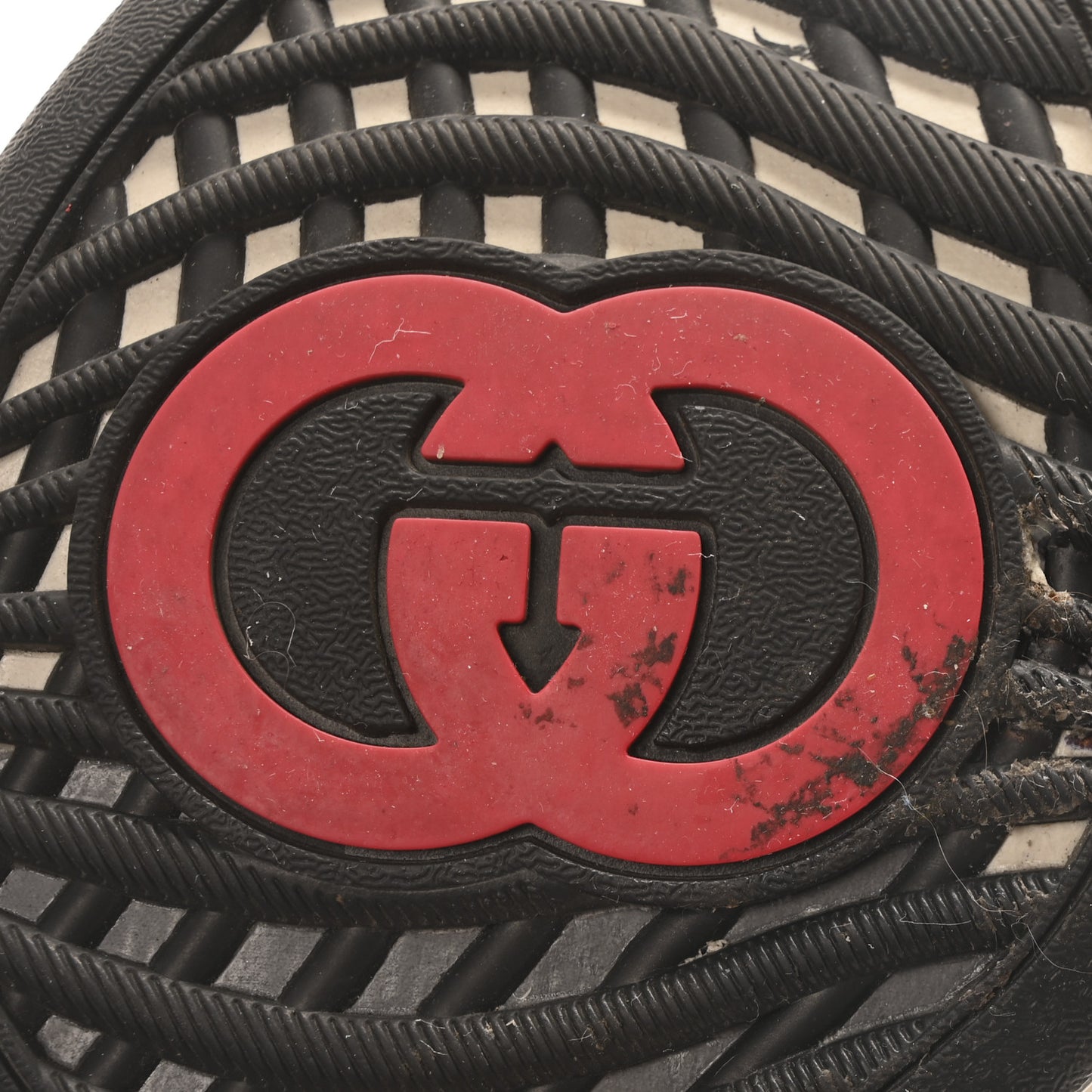 Technical Knit Fabric Suede Calfskin Womens Gucci Run Sneakers 38 Grey Sky