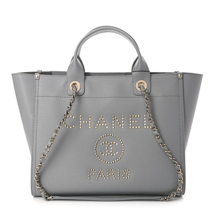 Chanel Caviar Studded Small Deauville Tote Grey 1 of 10