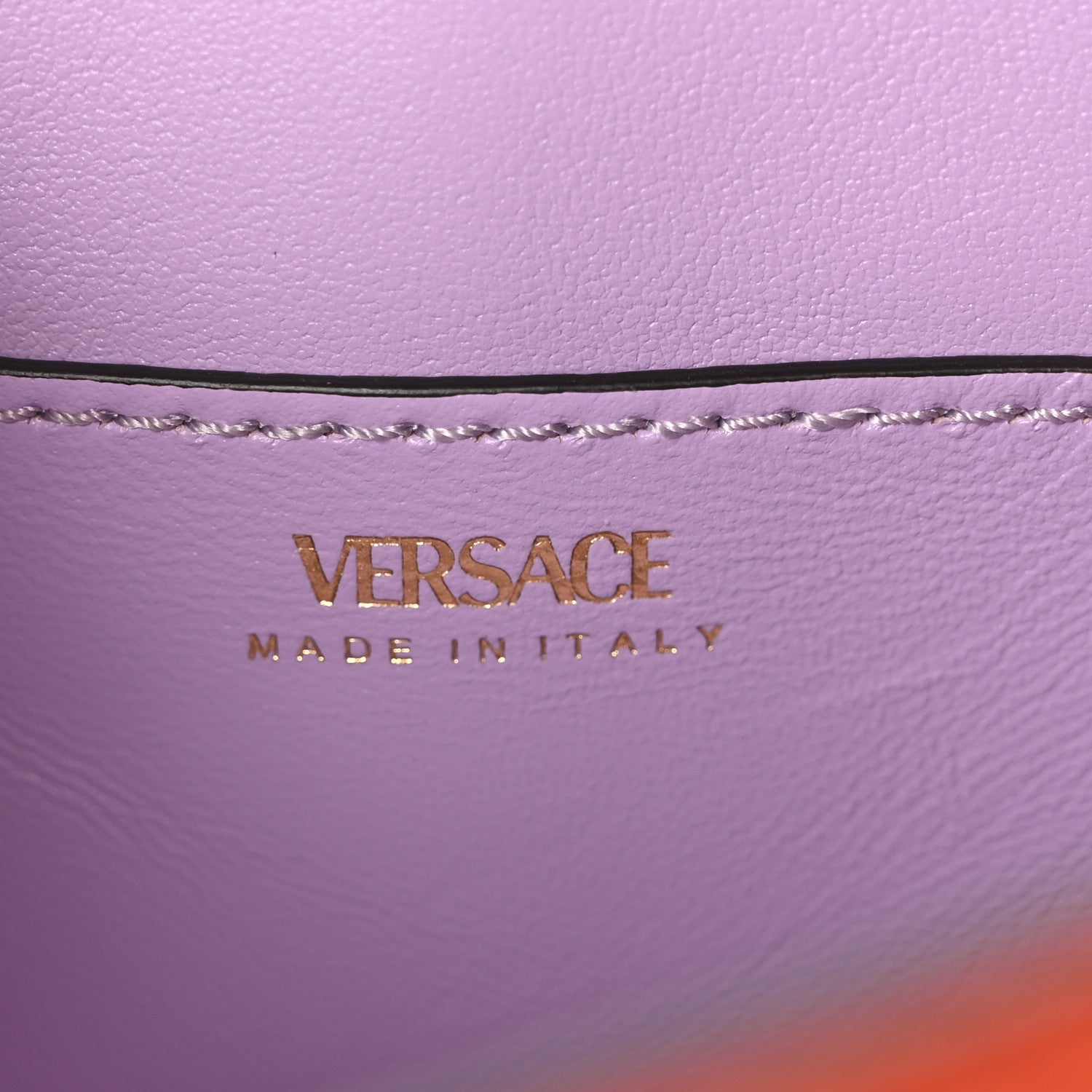 Versace Grained Calfskin Small La Medusa Top Handle Bag Orange 6 of 9