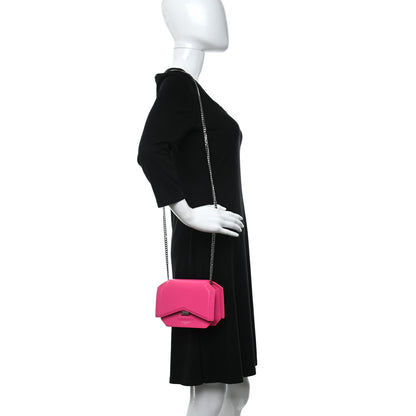 Givenchy Calfskin Bow Cut Chain Wallet Fuchsia 2 of 10