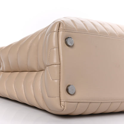 Saint Laurent Calfskin Y Quilted Monogram Large Loulou Shopper Nude Powder 9 of 10