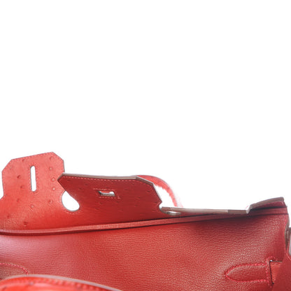 Hermes Ostrich Birkin 30 Rouge Vif 27 of 30