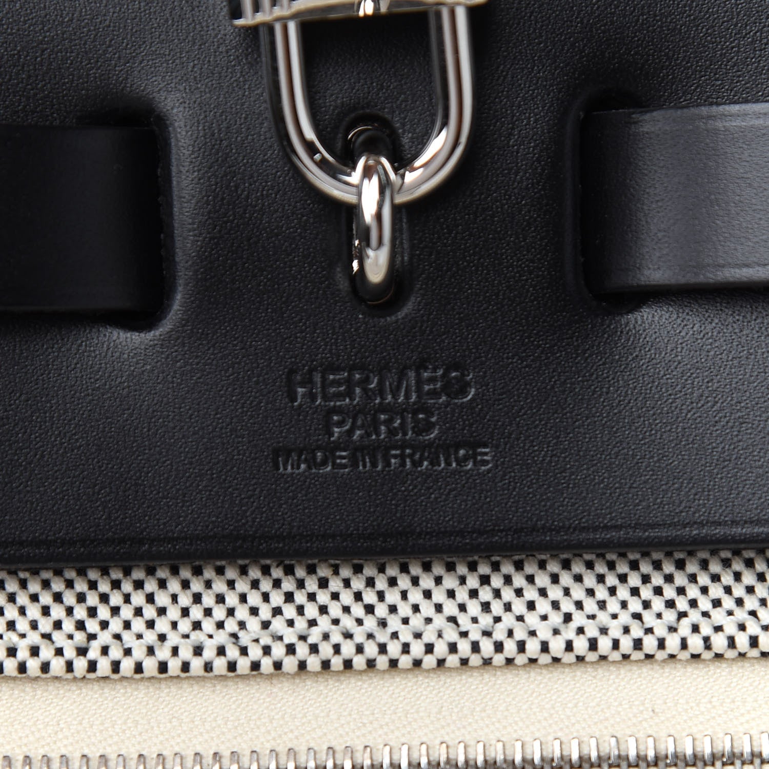 Hermes Vache Hunter Toile H Pegase Pop Herbag Zip Retourne 31 PM Bleu Indigo Ecru Black 8 of 8