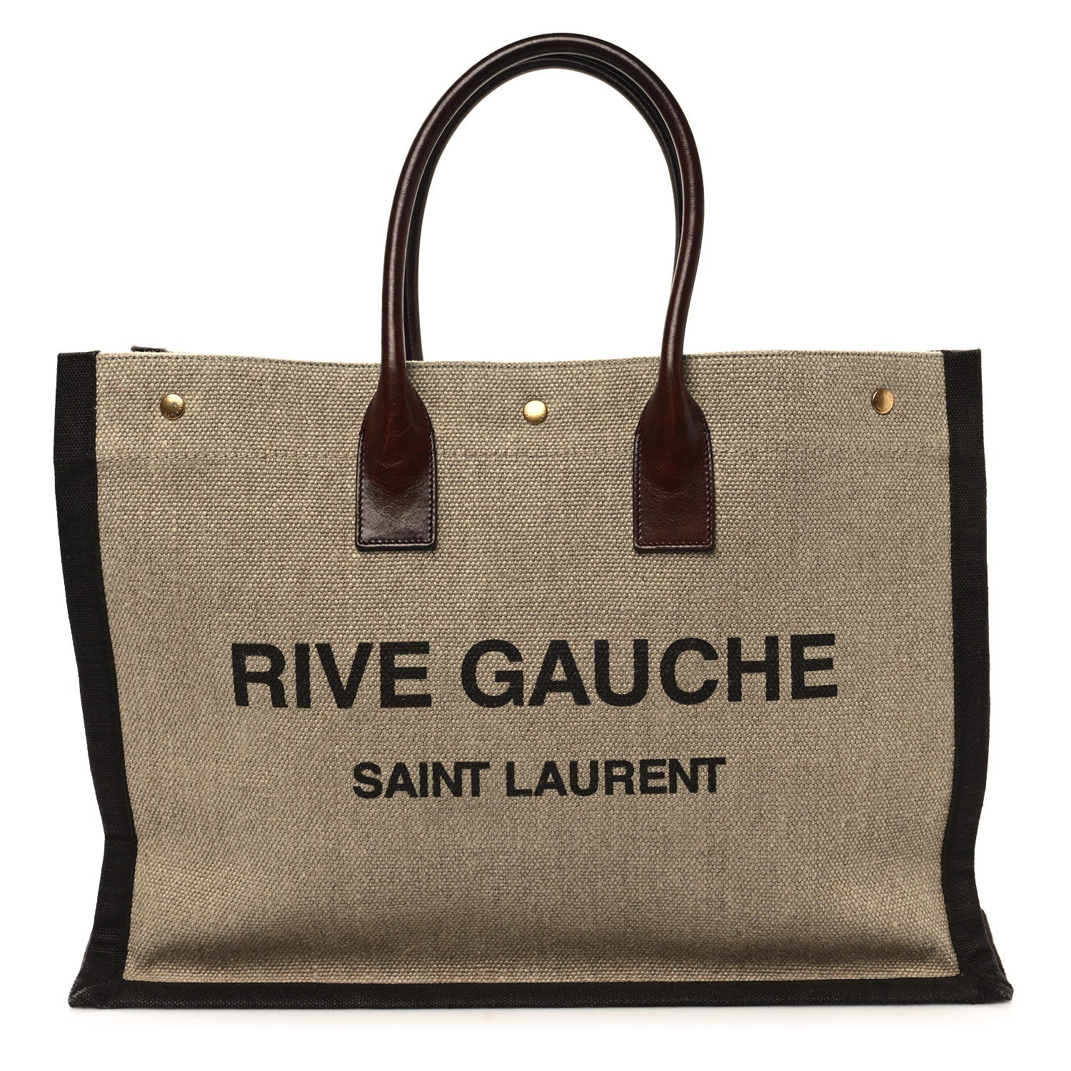 Saint Laurent Linen Calfskin Rive Gauche Tote Natural 1 of 11