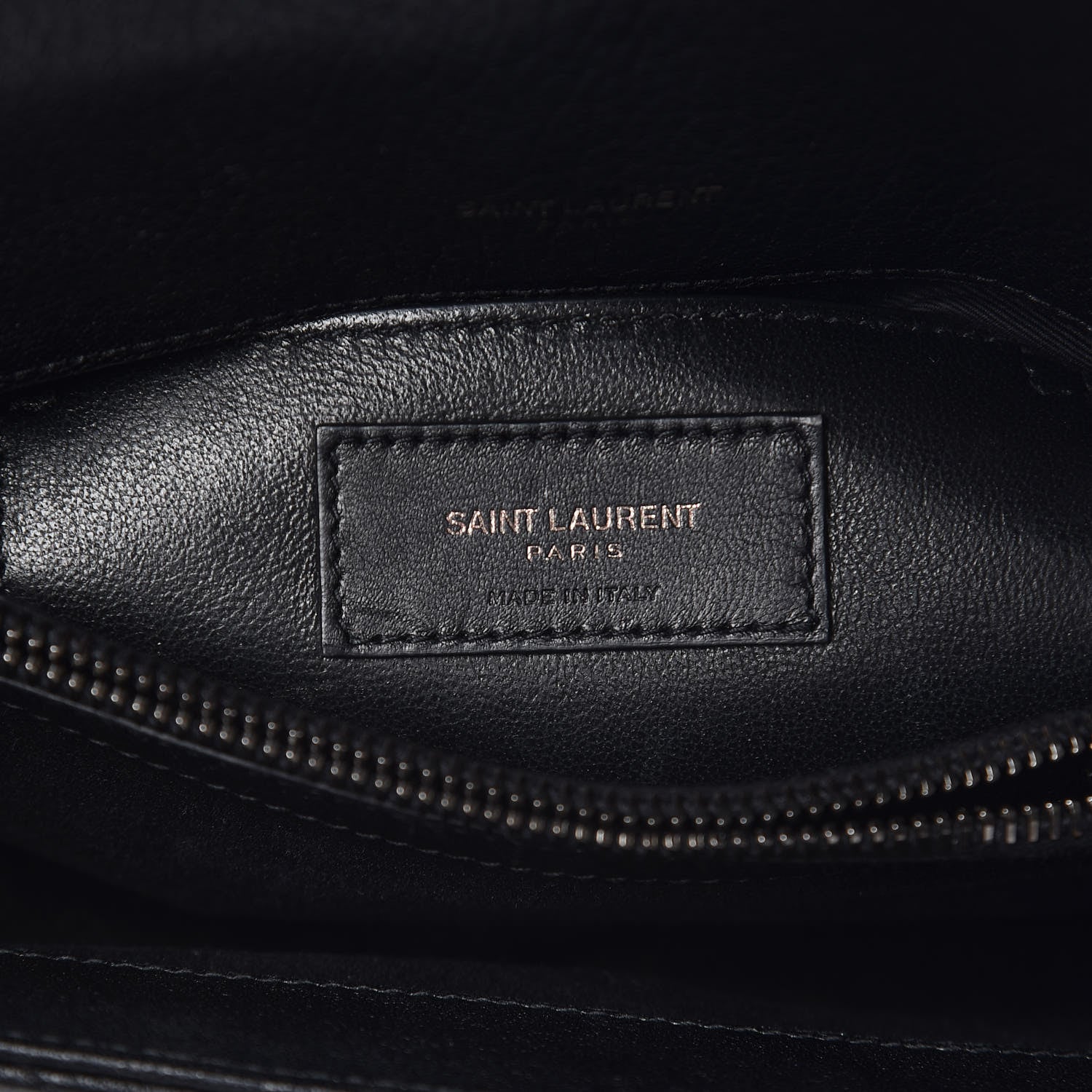 Saint Laurent Sheepskin Matelasse Chevron Monogram Medium College Bag Black 7 of 10