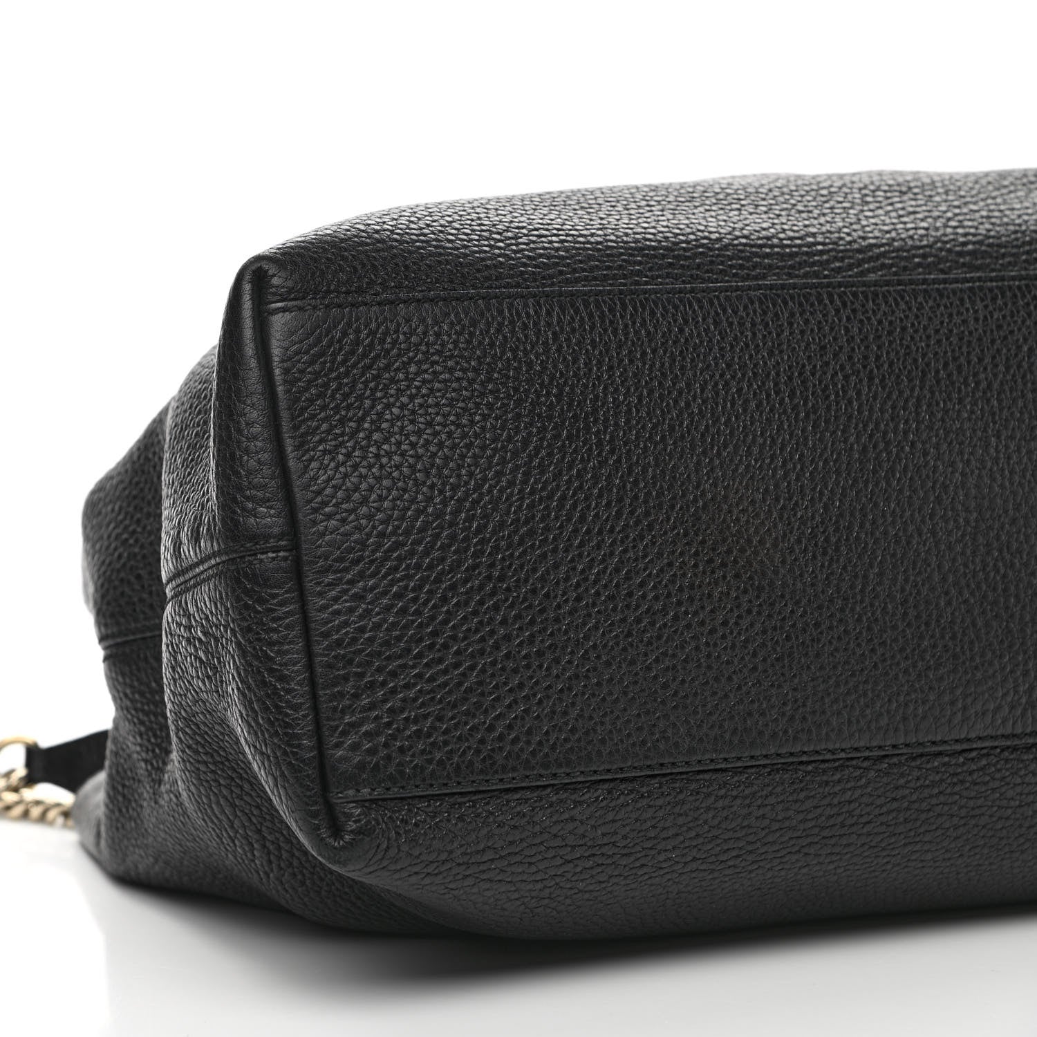 Gucci Pebbled Calfskin Medium Soho Chain Shoulder Bag Black 9 of 11