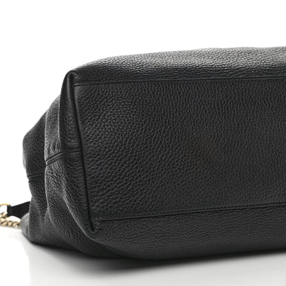 Gucci Pebbled Calfskin Medium Soho Chain Shoulder Bag Black 9 of 11