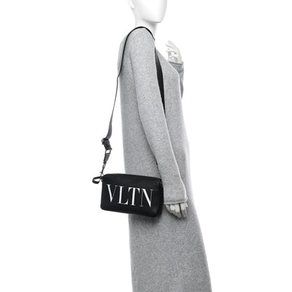Valentino Garavani Calfskin VLTN Print Crossbody Bag Black 2 of 9
